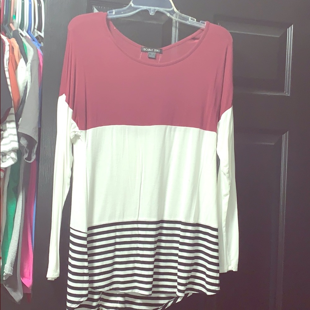 Boutique Tunic Top, multi color, high low